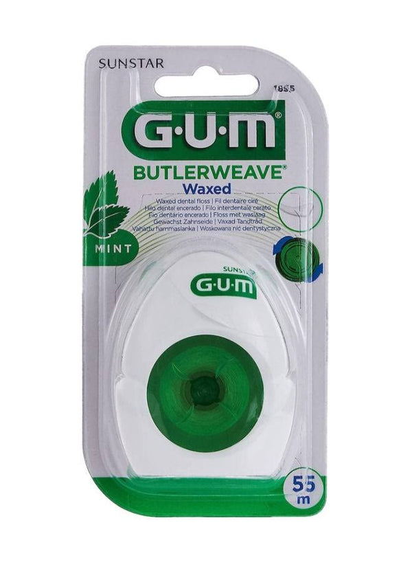 Gum Butlerweave Mint Waxed Dental Floss 55m