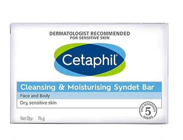 Cetaphil Face & Body Antibacterial Gentle Cleansing Bar For Dry Sensitive Skin 75g