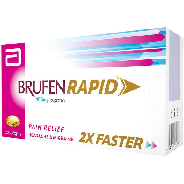 Brufen Rapid 400Mg ايبوبروفين لتخفيف الآلام 2X أسرع 20 كبسولة هلامية