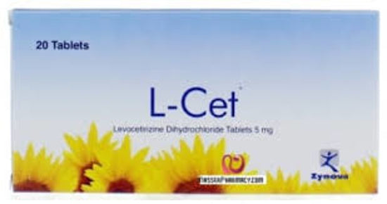 L-Cet 5Mg أقراص ليفوسيتريزين ثنائي هيدروكلوريد 20