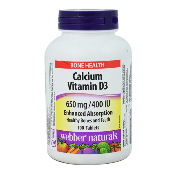 Webber Naturals CALCIUM+VIT.D TAB 100S