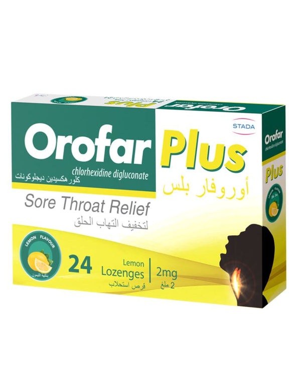 OROFAR PLUS LOZENGES HONEY LEMON 24S