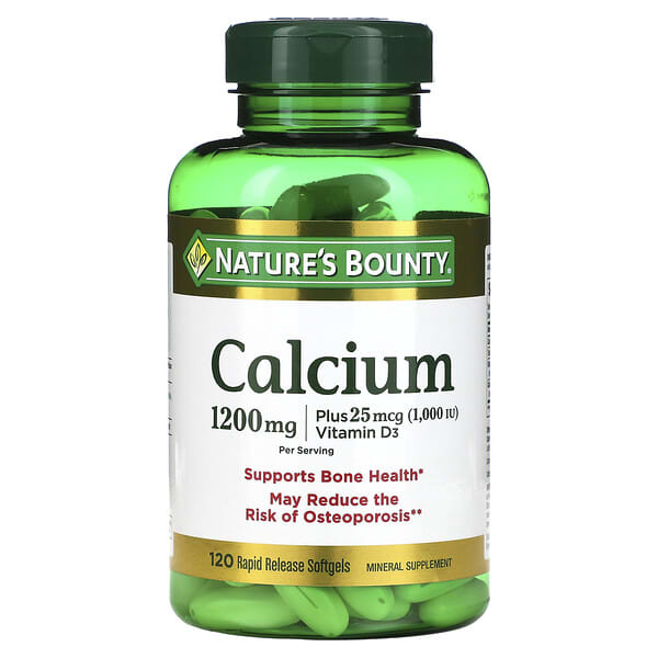 Natures Bounty Calcium 600 Vitamin D 400 IU 60's Tablets