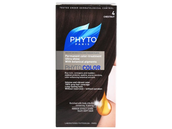 Phyto Permanent Hair Color with Botanical Pigments Brown 4 - ammonia free 1 pack