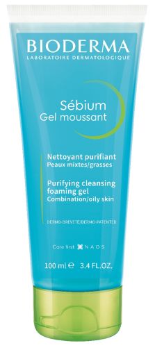 Bioderma Sebium Moussant Purifying Foaming Gel for Combination/Oily Skin 100ml
