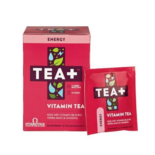 TEA+ Energy Vitamin Green Herbal Tea 14 Day Supply Tea Bags 14's