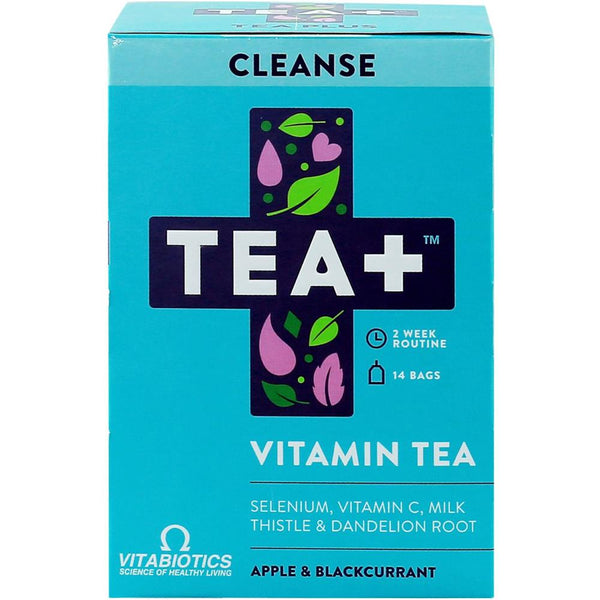 TEA+ Cleanse Vitamin Green Herbal Tea, Tea Bags 14's