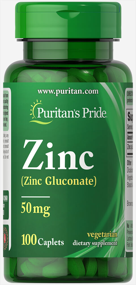Puritan's Pride Zinc Gluconate 25 Mg 100 Tablets