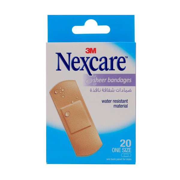 3M Nexcare Sheer Bandages 20 Pieces