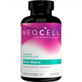 Neocell Glow Matrix Skin Hydrating Supplement with Ceramides & Hyaluronic Acid - GMO free, gluten free, lactose free 90 capsules