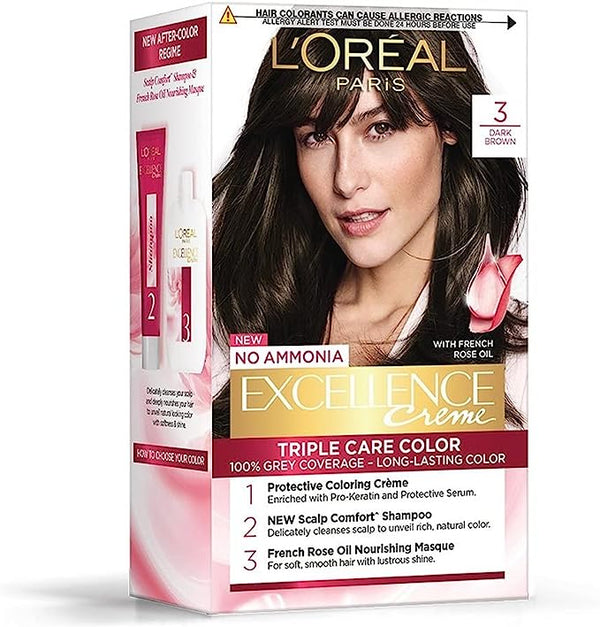 LOREAL EXCELLENCE 3 DEEP DARK BROWN