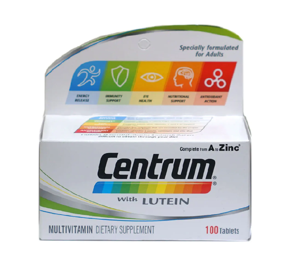 Centrum With Lutein 100 Tablets