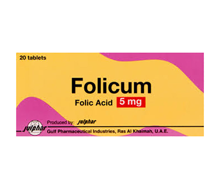 Folicum 5 mg 20 Tablets – zozopharmacy