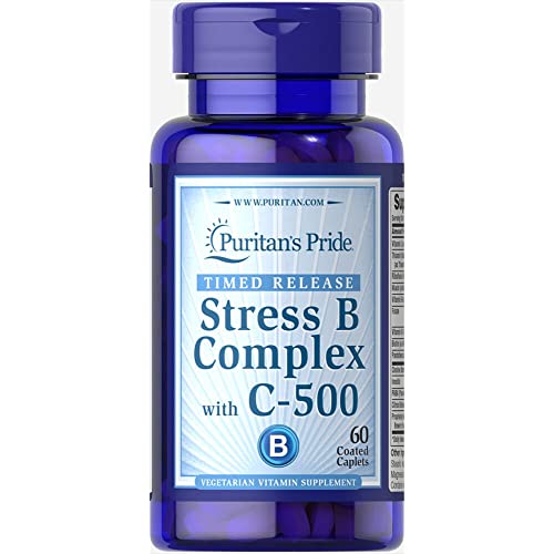 Puritan's Pride Strees B Complex with C-500 Vitamin Supplement, 60 Caplets