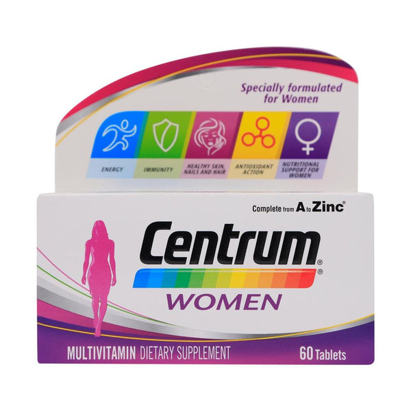 Centrum Women A To Zinc Multivitamin Tablets 60's Bottle
