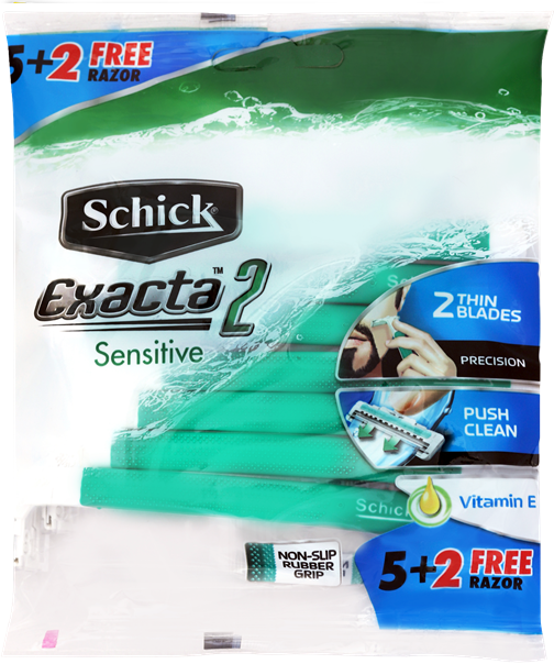 شفرات Schick Exacta 2 الحساسة 5+ 2 قطعة