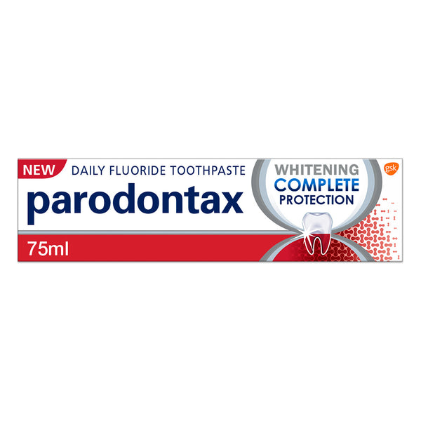 Parodontax Complete Protection Whitening Toothpaste for Healthier Gums & Stronger Teeth, 75ml