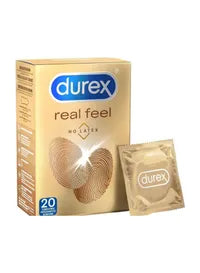 Durex Real Feel Skin on Skin Feeling ، 20 واقي ذكري