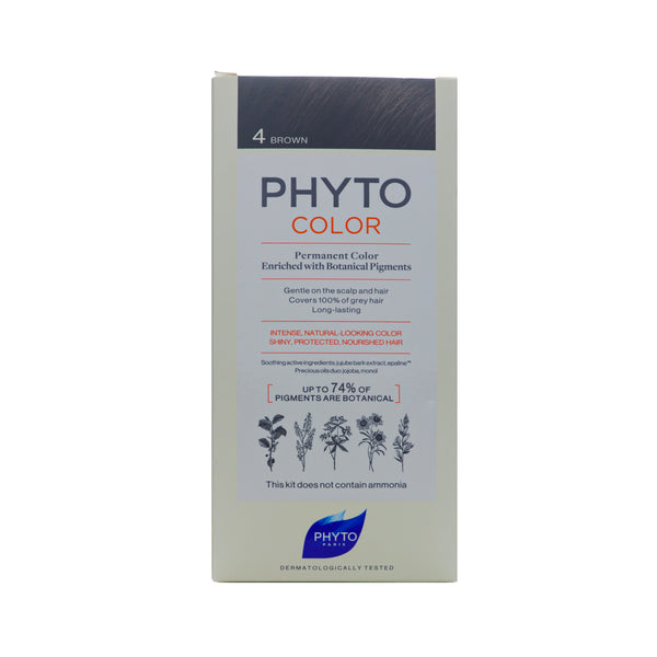 Phyto Paris Permanent Color Treatment Ultra Shine  with Botanical Pigments  Chocolate Brown 4 mc - paraben free 1 pack