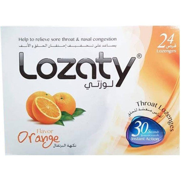 Lozaty Throat Lozenges Orange 24's