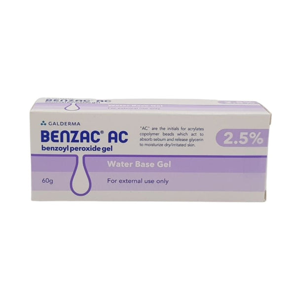 Benzac AC 2.5% Benzoyl Peroxide Gel, 60g