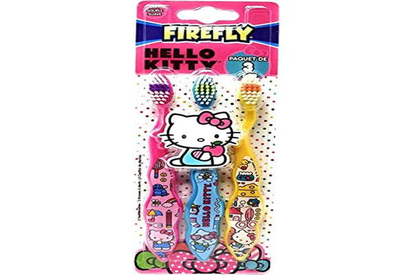 Firefly Hello Kitty Toothbrush, 3 Pack