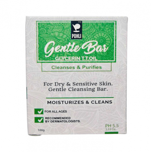 Pohli Gentle Bar Glycerin T T.Oil ينظف وينقي ، 100 جم