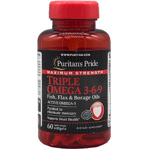 Puritan's Pride Triple Omega 3-6-9 Softgels 60s