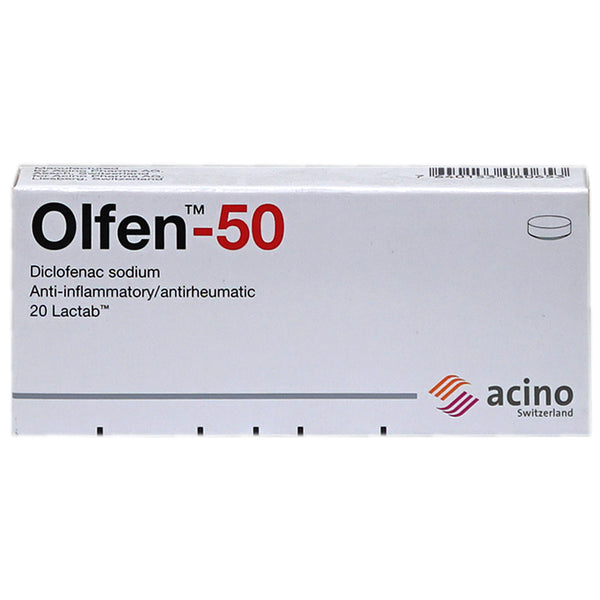 Olfen 50Mg Diclofenac Sodium 20 Tablets