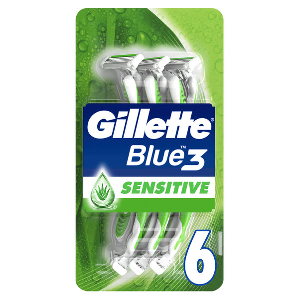 GILLETTE BLUE SENS COMF GREEN 6S