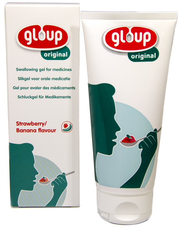 Gloup Original Swallowing Gel for Medicines Strawberry/Banana Flavour, 150ml