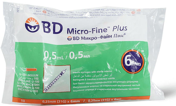 BD MICRO FINE 0.5ML 6MM 31G SYRING