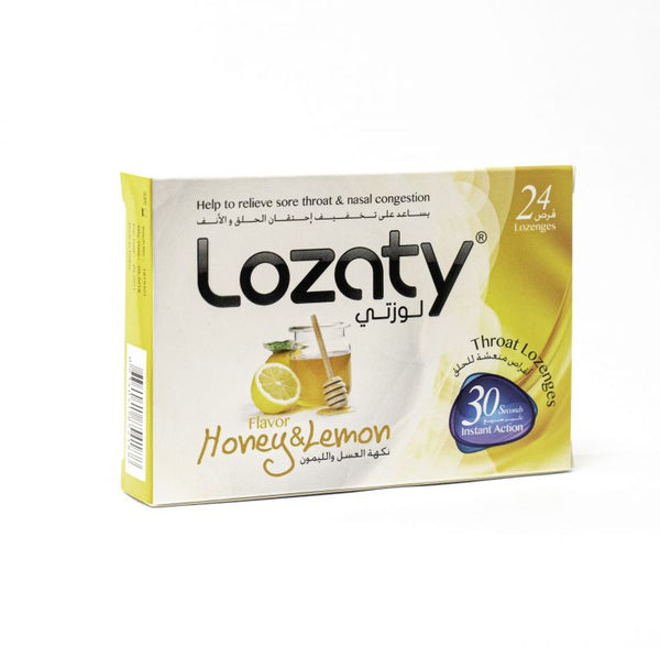 Lozaty Throat Lozenges Honey & Lemon 24's