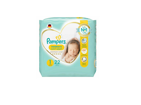 Pampers Premium Care Diapers Size 1 Newborn 2-5 kg 22 Baby Diapers