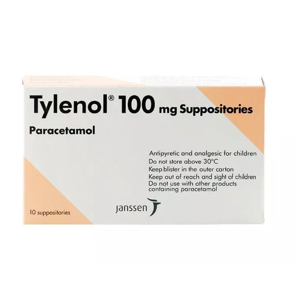 Tylenol 100mg Suppositories 10s