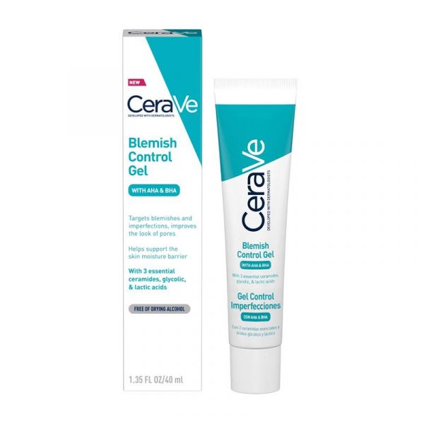 Cerave Blemish Control Gel Moisturiser With 2% Salicylic Acid 
& Niacinamide For Blemish-Prone Skin 40Ml
